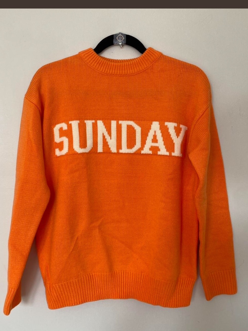 English Factory Vibrant Orange Crewneck Sweater